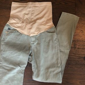 Adriano Goldschmied Maternity Jeans in Khaki/Green